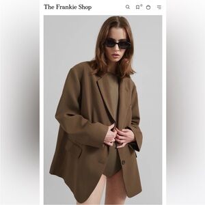 The Frankie Shop Oversized Mocha Blazer